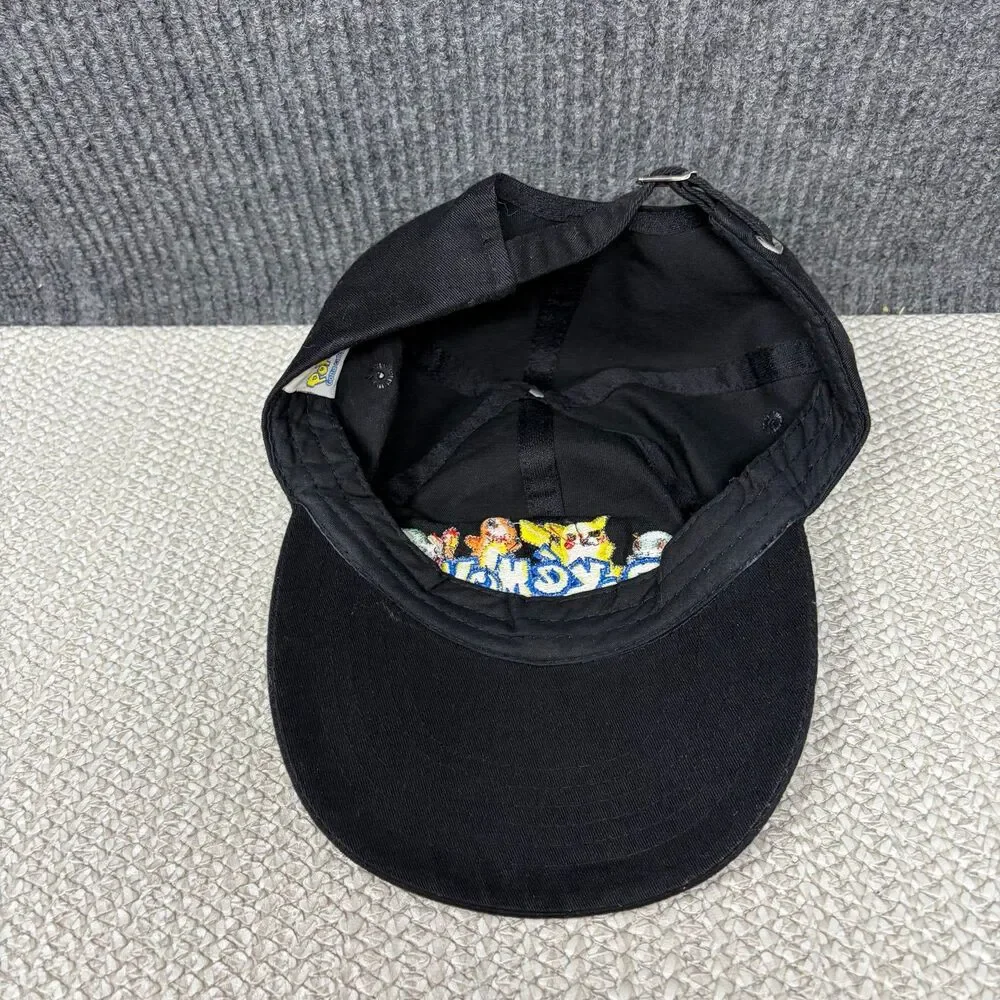 Vintage Pokémon Gotta Catch Em All Black Strapback Hat Cap Nintendo 90s